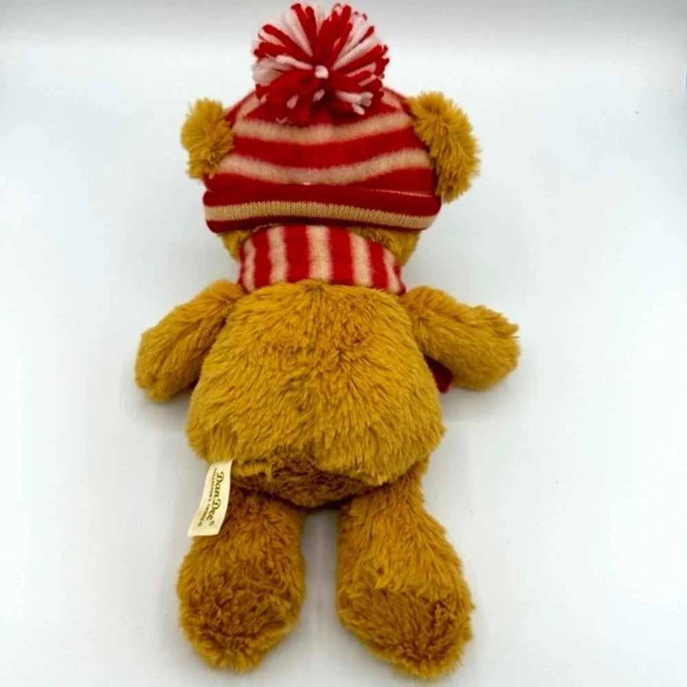 Dan Dee Collectors Choice Christmas Brown Bear Hat Scarf Winter 7” Plush Stuffed